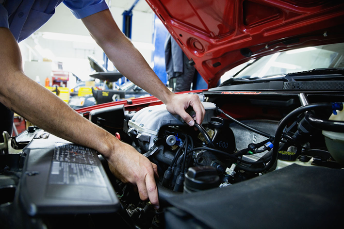 Engine Servicing - Action Shot