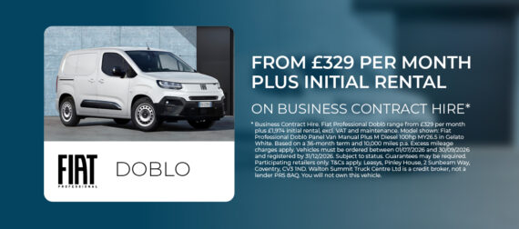 FIAT DOBLO BUSINESS CONTRACT HIRE FROM £329 PER MONTH