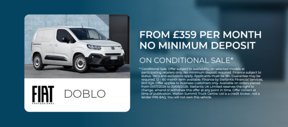 FIAT DOBLO FROM £359 PER MONTH PLUS INITIAL DEPOSIT ON CONDITIONAL SALE