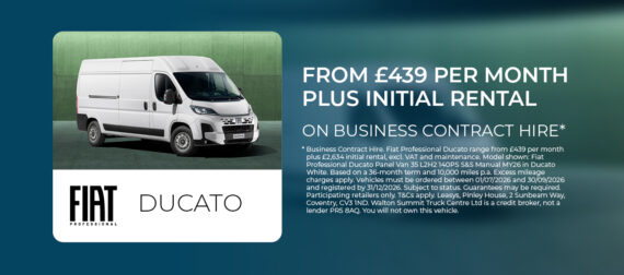 FIAT DUCATO BUSINESS CONTRACT HIRE FROM £439 PER MONTH
