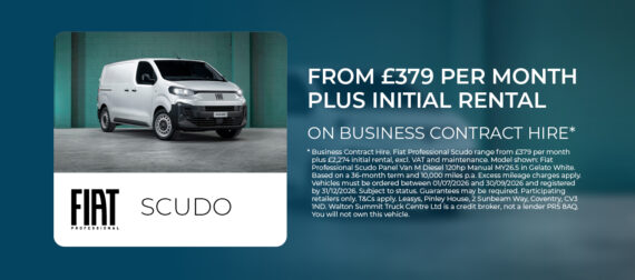 FIAT SCUDO BUSINESS CONTRACT HIRE FROM £379 PER MONTH