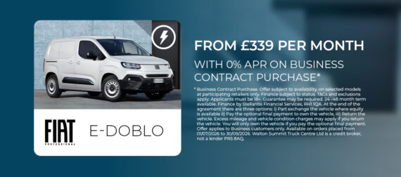 FIAT E-DOBLO BUSINESS CONTRACT PURCHASE FROM £339 PER MONTH