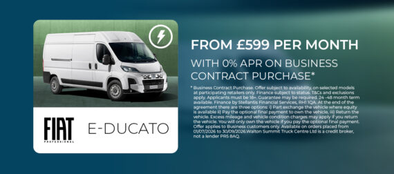 FIAT E-DUCATO BUSINESS CONTRACT PURCHASE FROM £599 PER MONTH